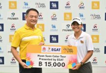 “ธัญรดา”เพลย์ออฟ 5 รอบ คว้าแชมป์”สิงห์ ม่วนซื่น คัลเลอร์ทัวร์”ที่เขื่อนอุบลรัตน์