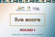 LIVE SCORES – ROUND 1 : SINGHA-SAT Experience at Trang An Open 2025