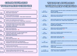 ตารางการแข่งขัน THAI LPGA TOUR 2026 เเละ COLOR Tour 2026