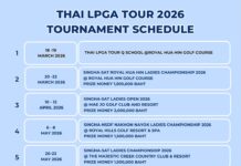 ตารางการแข่งขัน THAI LPGA TOUR 2026 เเละ COLOR Tour 2026